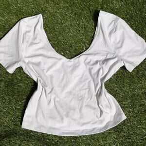 White lululemon align short sleeve top